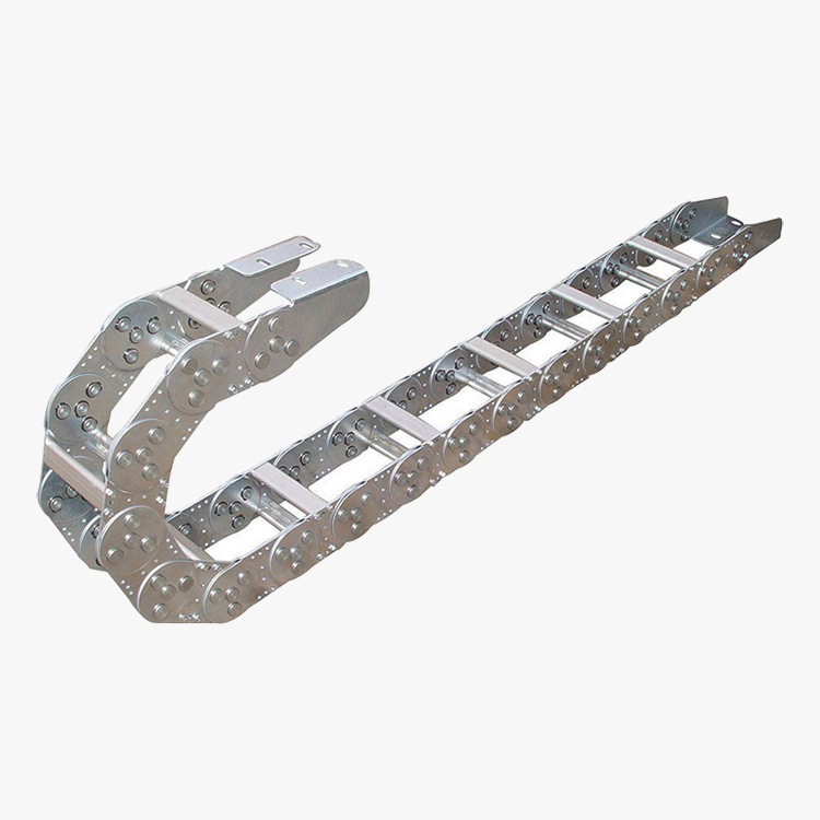 定做钢铝拖链 桥式钢制拖链 机床穿线金属电缆保护链